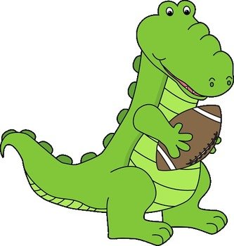 Alligator With A Football Image
