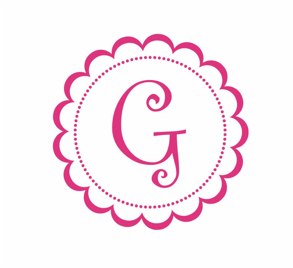 clipart with serrated circle edges and letter