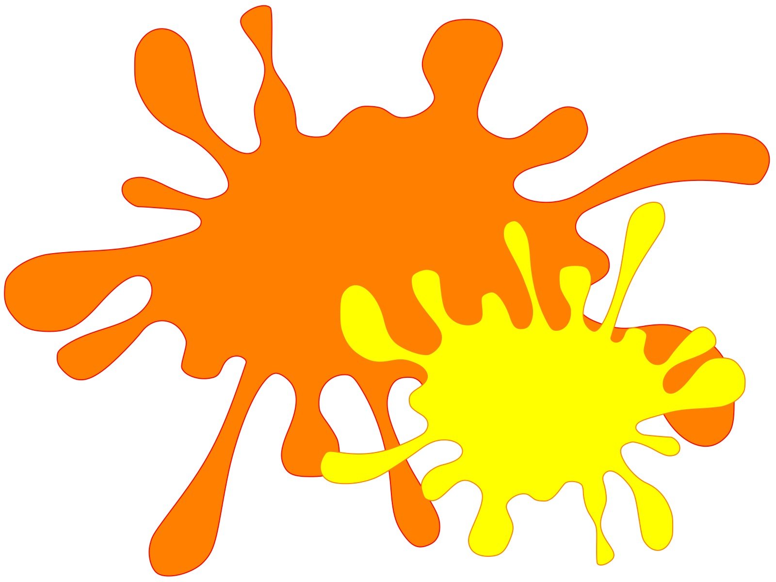 orange and yellow blot
