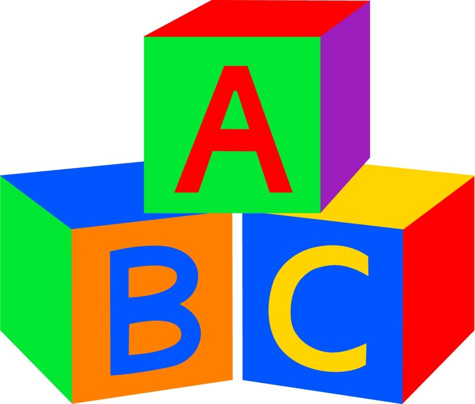 Alphaber on cubes clipart