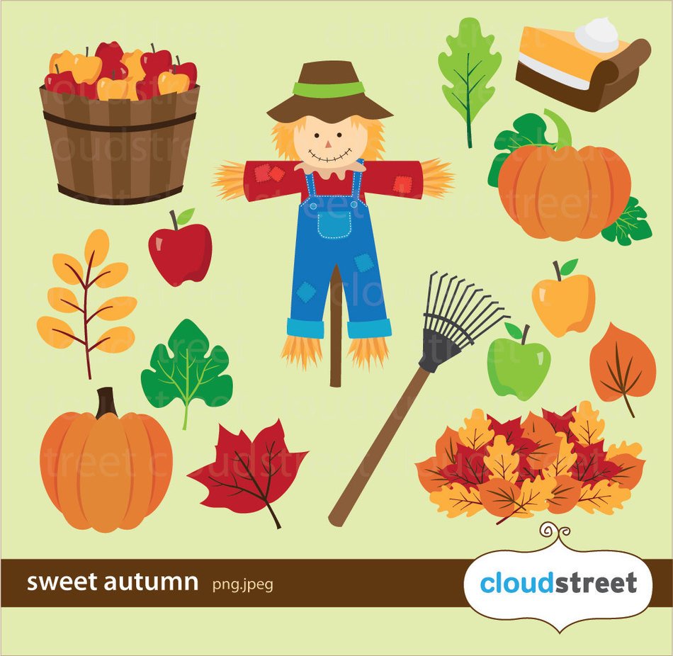 Autumn items drawing