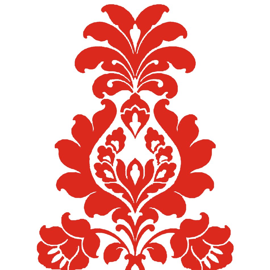 clipart of the red Damask Design
