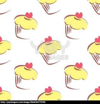 Image Of Slice Cream Cake With Chocolate On The White Background