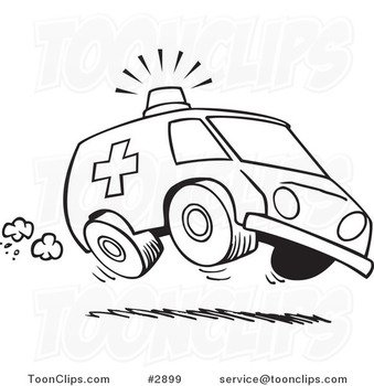 Ambulance Drawing Line Of A Speeding