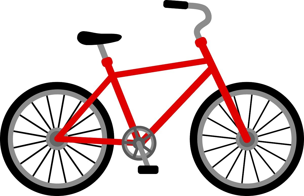 Red bike drawing free image download