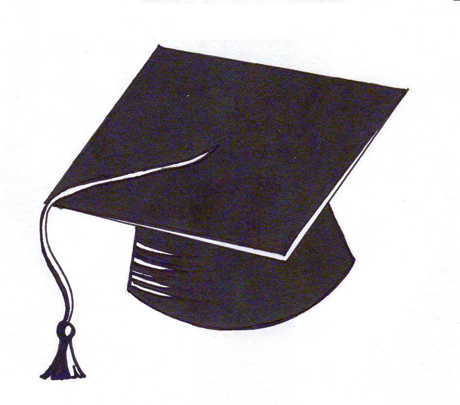 Beautiful black Graduation Cap drawing free image download