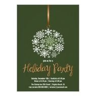Elegant Holiday Party Invitation Ornament Christmas