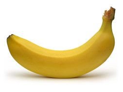 photo of banana on a white background