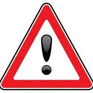 Attention road sign drawing