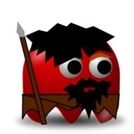 monster figure with a spear in hand