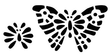 black butterfly and insect as a picture for clipart