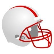 white football helmet on a white background