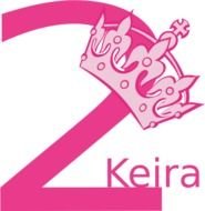 2nd Birthday Pink Tiara Keira Vector Online