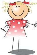 cute small girl drawing