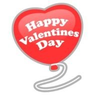 Heart Balloon happy valentines day drawing