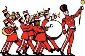 festive orchestra as a graphic illustration