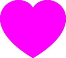 Solid Pink Heart At Clkercom Vector Online