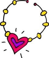 Cute Heart Necklace drawing