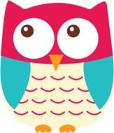 Clip art of the colorful owl