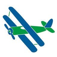 Airplane Wall Stencil For Painting Kids Or Baby Room Mural Sku217 clipart