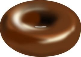 donut covered with chocolate