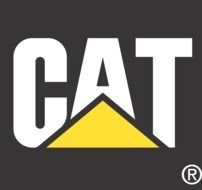 Caterpillar logo on the black background