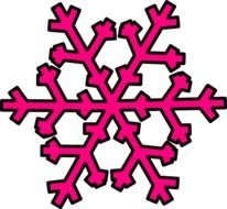 Pink Snowflake At Clkercom Vector Online Royalty