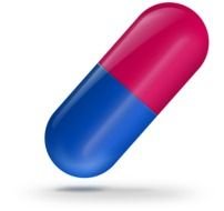two-color capsule for clipart