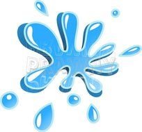 Splash Of Water Or Blue Liquid Ink Prawny &ndash;