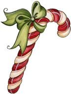 Clip art of Christmas candle