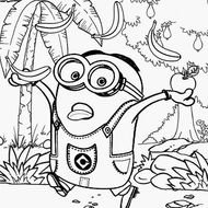 minion Calendar Coloring drawing