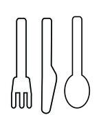 three cutlery as a picture for clipart