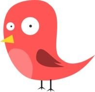 pink bird like cartoon character