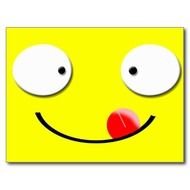 Yum Cartoon Smiley Face Postcard Zazzle