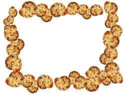 square frame made of shells