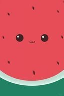 Cute Watermelon face, drawing