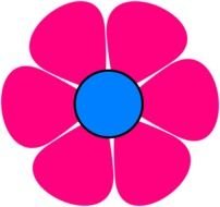 Blue Pink Flower Power At Clkercom Vector Online