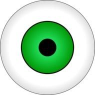 green monster eye on a white background