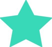 Half Turquoise Star At Clkercom Vector Online