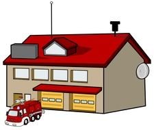 fire truck near the station