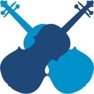 clipart of two blue violins