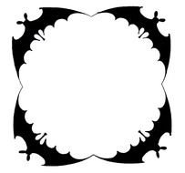 clipart of Vintage Black Halloween Frame