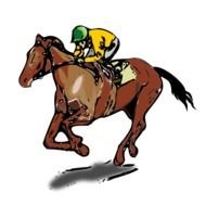 Clipart of the horse race symbol