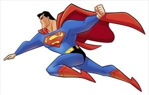 Clipart of flying superman
