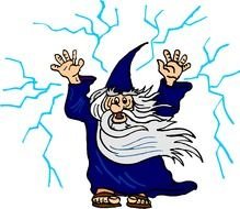 clipart old man wizard