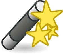 Clipart of the magic stick and stars