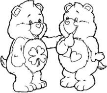 black and white drawing of teddy bears