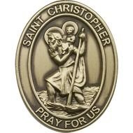 Antique Gold St Christopher Visor Clip The Catholic Company