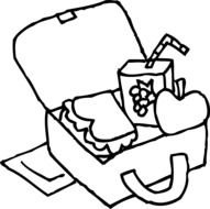 lunchbox with healthy snacks