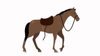 Clipart of Moving Horse